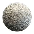 Antique Silver Metal Cuff Buttons 18mm – Subtle Ornate Scroll Design – Sold Individually