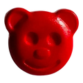 Red teddy button 14mm cute novelty design sold individually