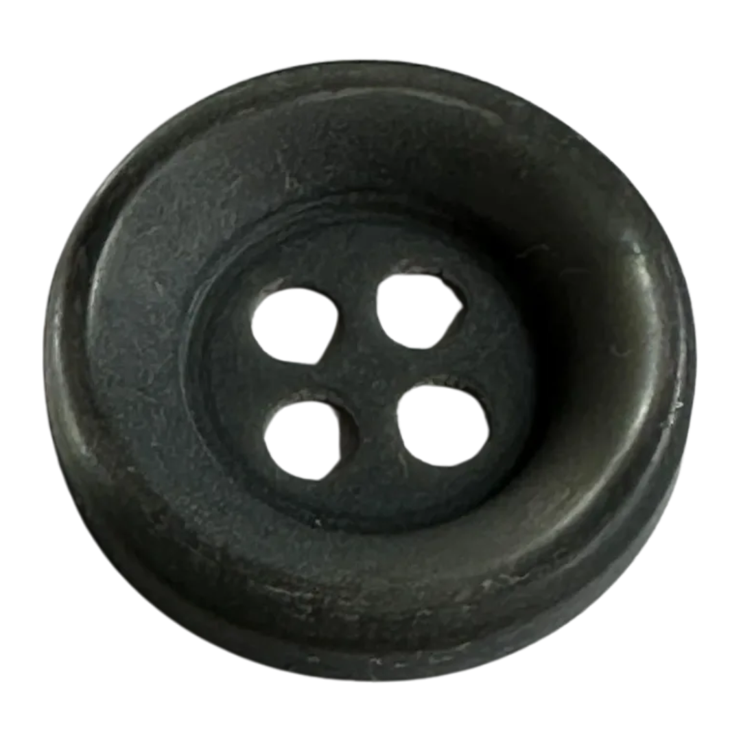 Grey button 15mm matte finish sold individually