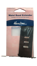Waistband extender in black three spacings.