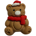 Christmas Santa teddy buttons 19 x 24mm sold individually