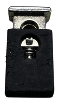 Metal Cord Lock Toggle – Black and Silver – Spring Fastener – Sold Individually