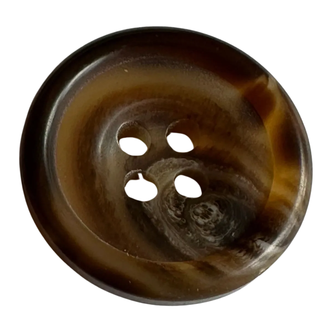 Brown button 20mm faux tortoiseshell sold individually