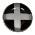St Piran’s Flag Button – 22mm Glass & Metal – Sold Individually