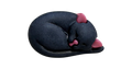 Sleeping cat button 21mm black and pink realistic design sold individually