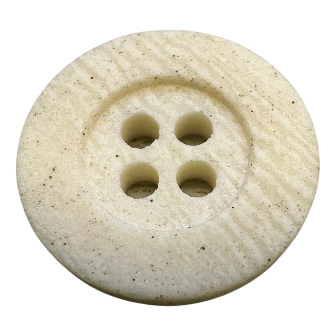 Cream Textured Button 18mm – Natural Finish – Sold Individually
