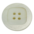 Pale Cream Bonfanti Button 26mm (41L, 1") Square Centre Sew-Through – Sold Individually