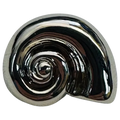 Silver Spiral Shell Buttons – 19mm Metal Shank Buttons – Coastal Shell Design – Sold Individually