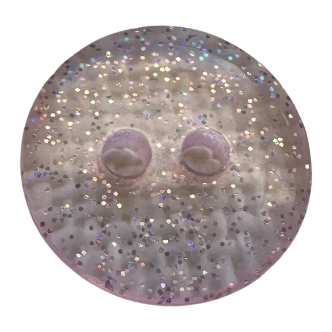 Pink Glitter Buttons – 13mm Sparkle Finish – Sold Individually