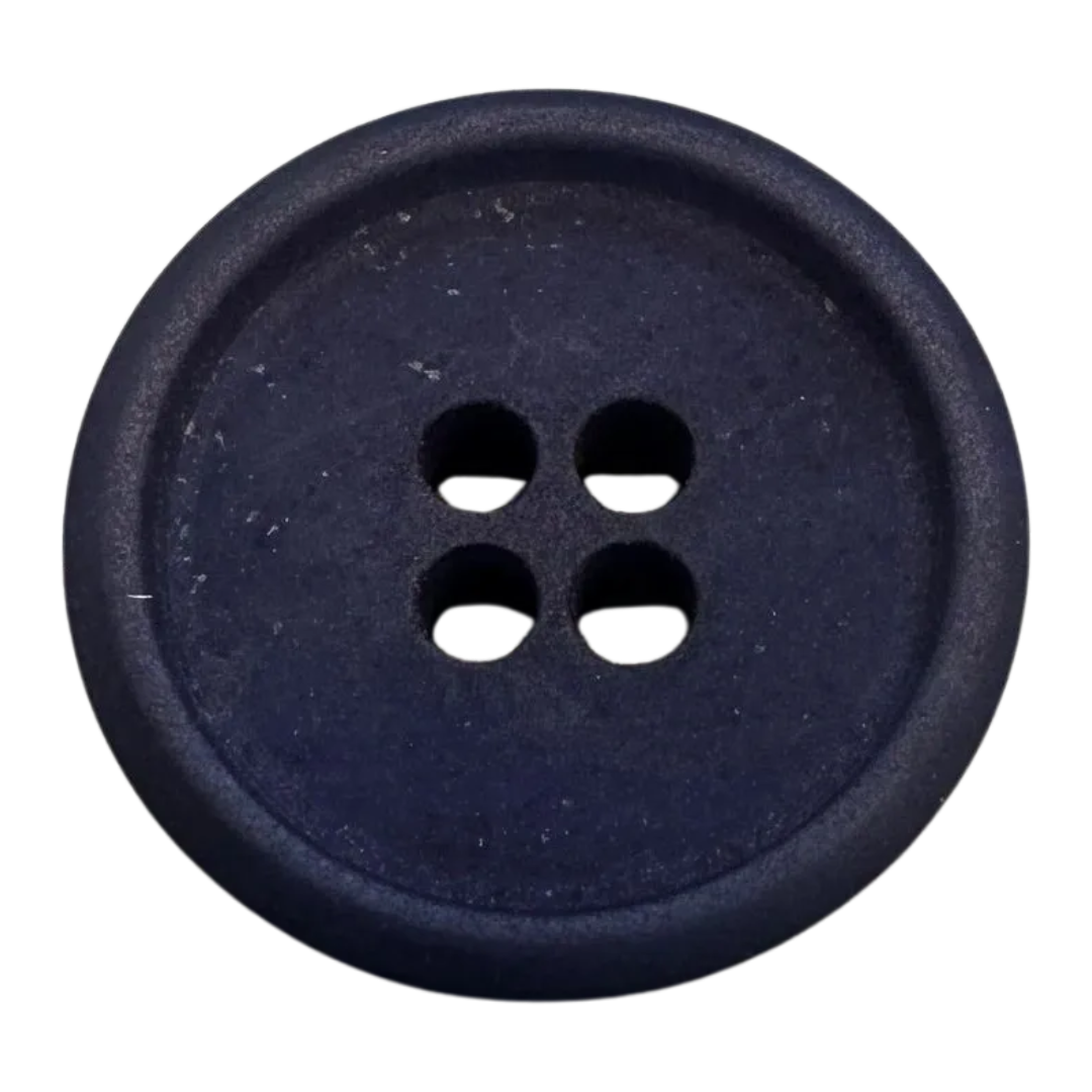 Navy Blue Buttons 23mm – Recycled Paper & Polyester by Union Knopf – Sold Individually