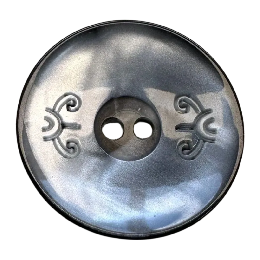 Grey Pearl Button 20mm – Subtle Iridescent Finish – Sold Individually