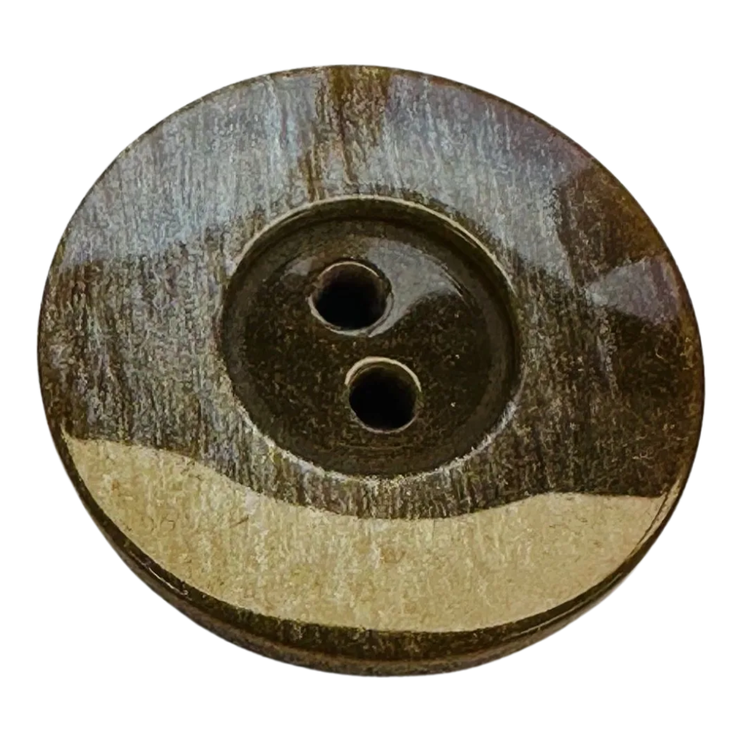 Caramel button 23mm pearlised ombre finish sold individually