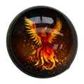 Phoenix Button – 22mm Glass and Metal Shank Button – Sold Individually
