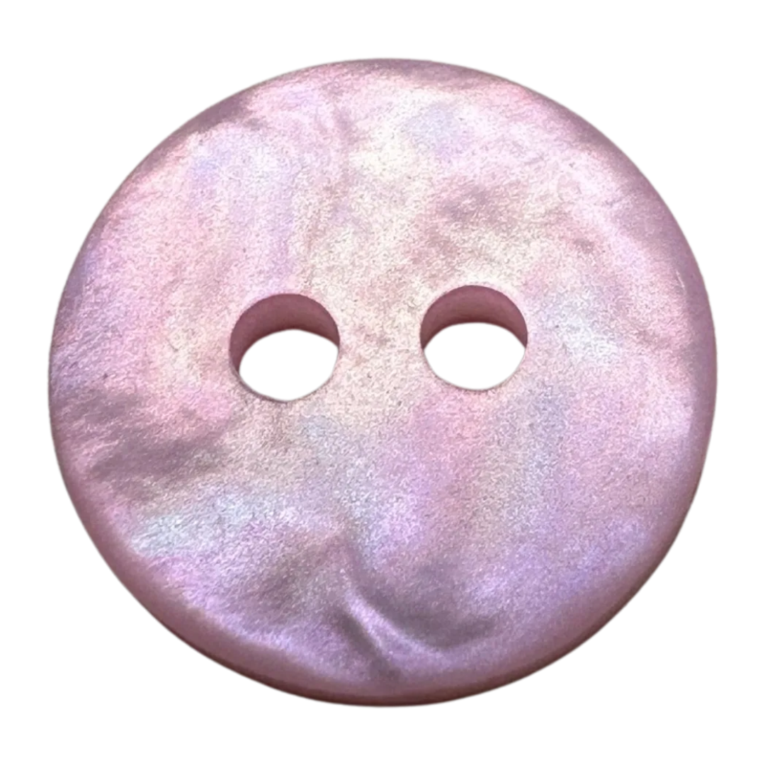 Pink Pearlised Buttons – 11mm (18L, 7/16 Inch) – Sold Individually