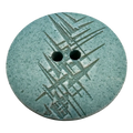 Sea Green Textured Button 28mm – Etched Design – Sold Individually