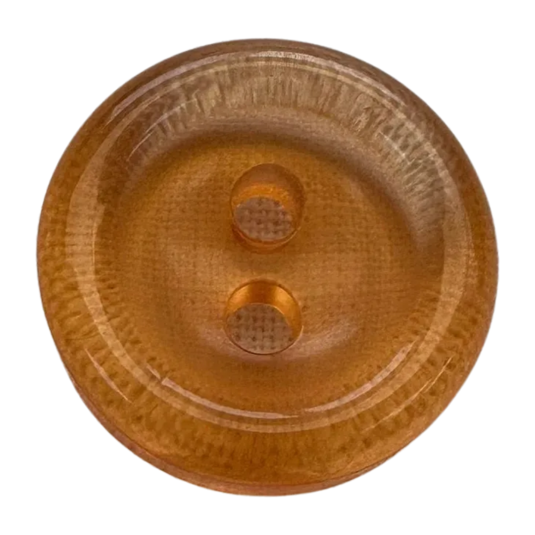 Orange Translucent Button 23mm (36L) – Sew Through – Sold Individually