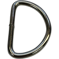 Silver-tone D ring metal split design 25mm sold individually