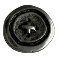 Metal button 18mm silver-tone rustic design sold individually