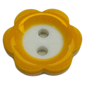 Yellow and white flower button 15mm sold individually