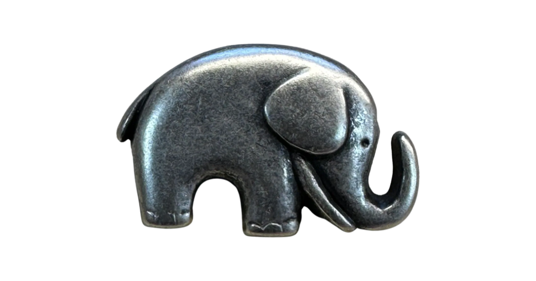Metal Elephant button 21mm sold individually