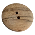 Olive wood button 28mm natural finish sold individually