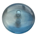 Light blue button 15mm transparent ombre effect sold individually