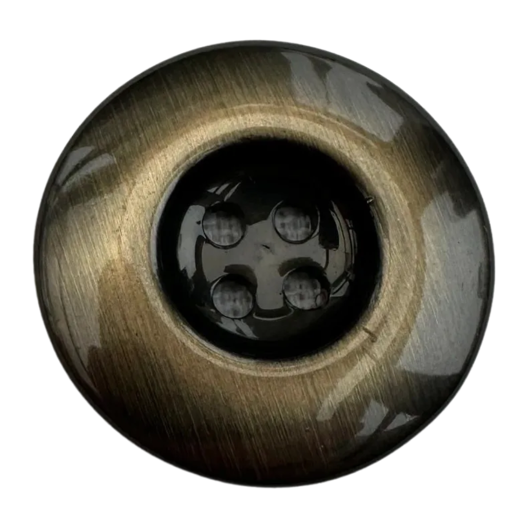 Aged Gold Tone Button 25mm – Metalised Finish – Sold Individually