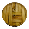 Straw Resin Button – 23mm – Woven Effect – Made in France – Sold Individually