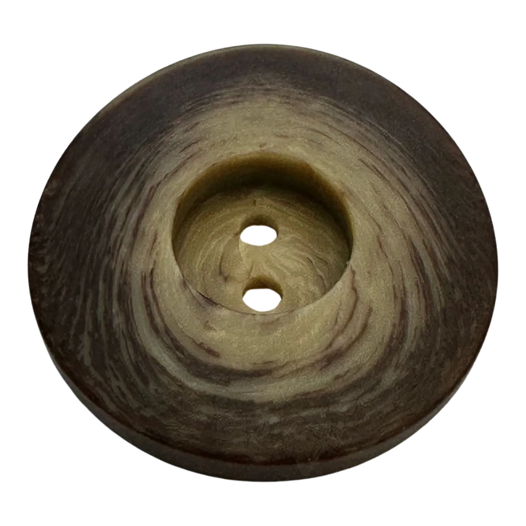 Brown coat button 34mm matt ombre finish sold individually