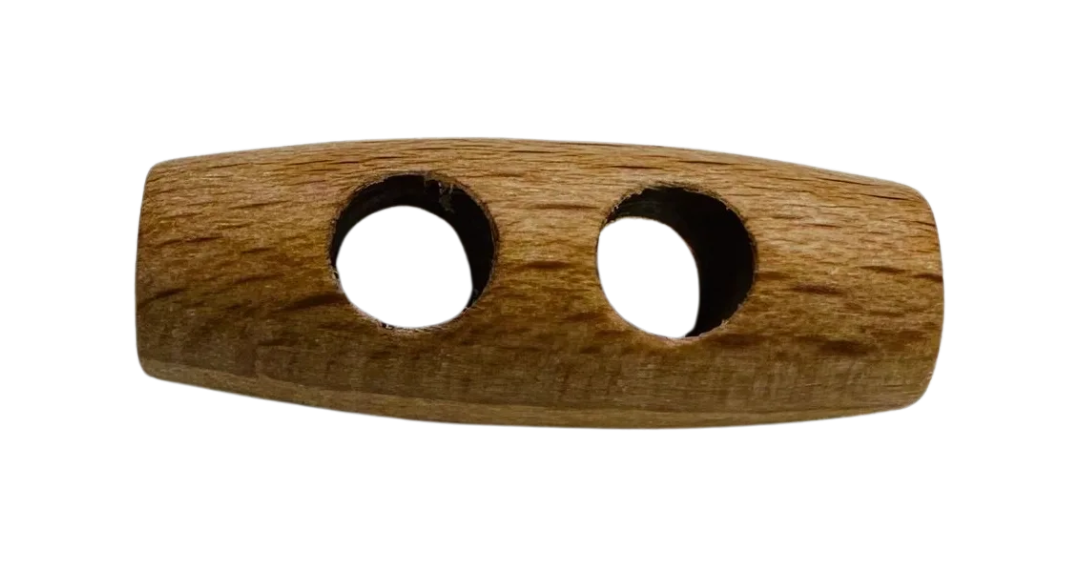 Wooden toggle button 29mm mahogany-stained sold individually