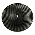 Black button 23mm translucent stripe design sold individually