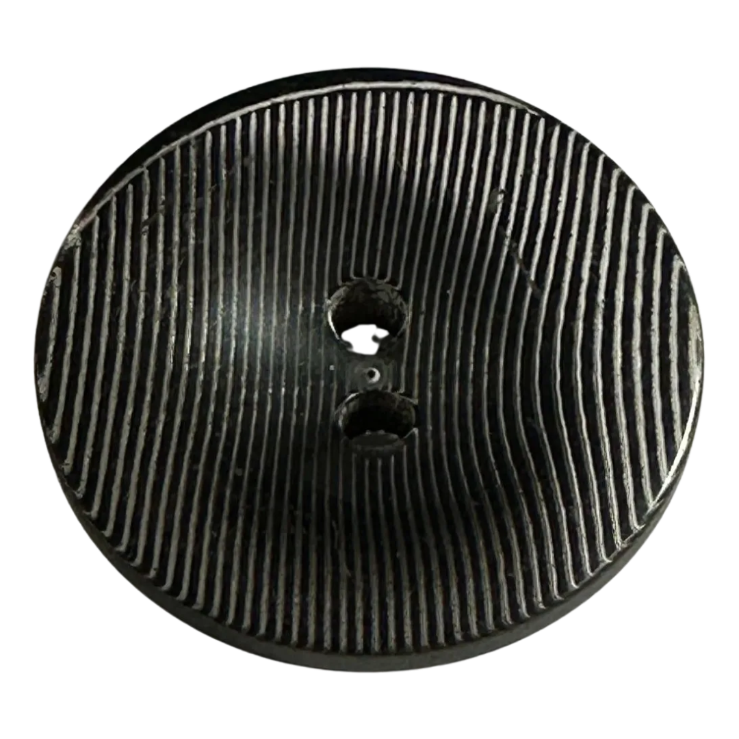 Black button 23mm translucent stripe design sold individually