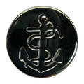 Silver Metal Anchor Blazer Button – 20mm – Nautical Jacket Button – Sold Individually