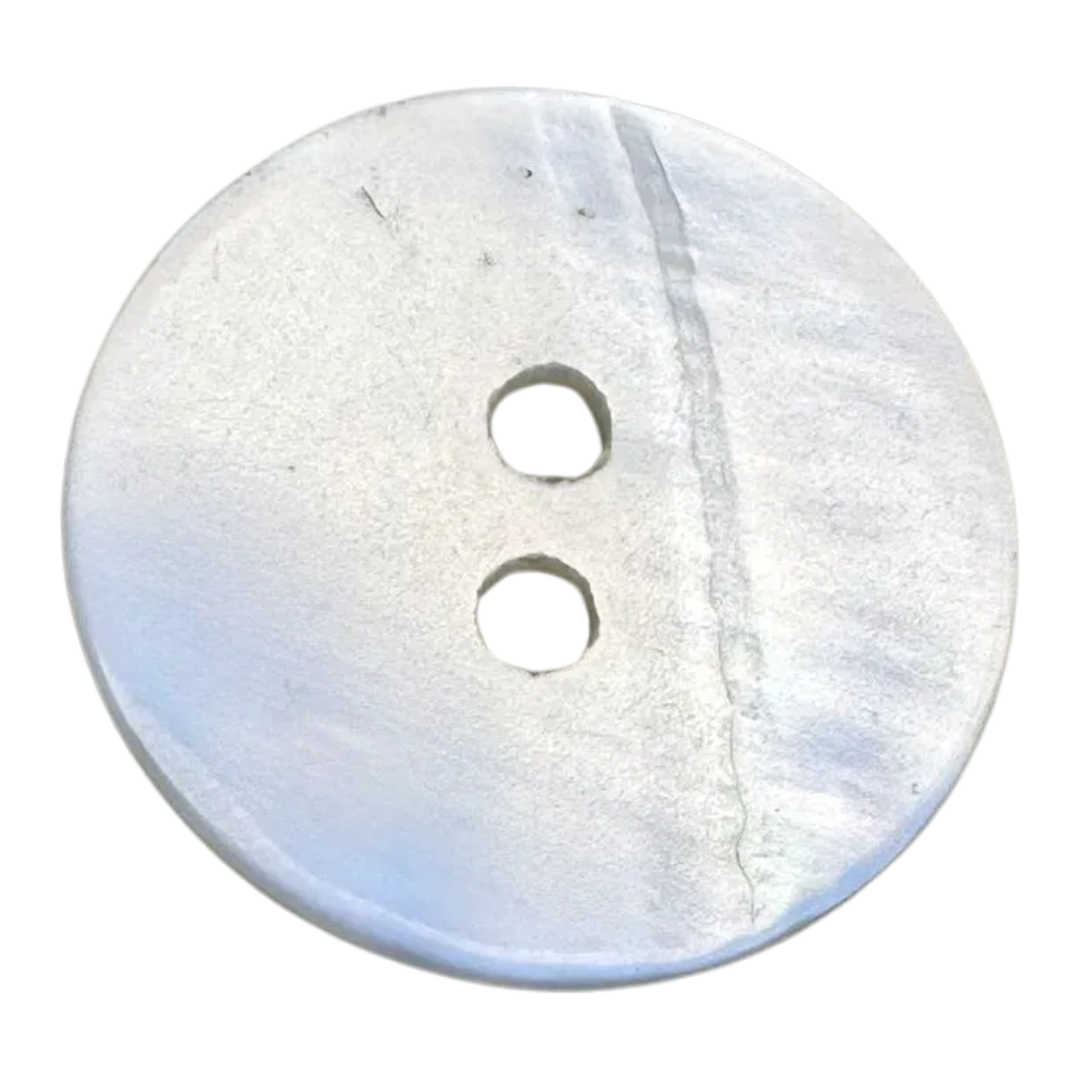 Natural Shell Button – 18mm (28L / approx. 11⁄16") – Sold Individually