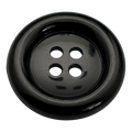 Black button 38mm sew through glossy finish sold individually