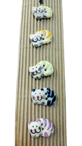 Ceramic Cat Buttons – 23mm – Hand Painted Novelty Buttons – Individual Characters