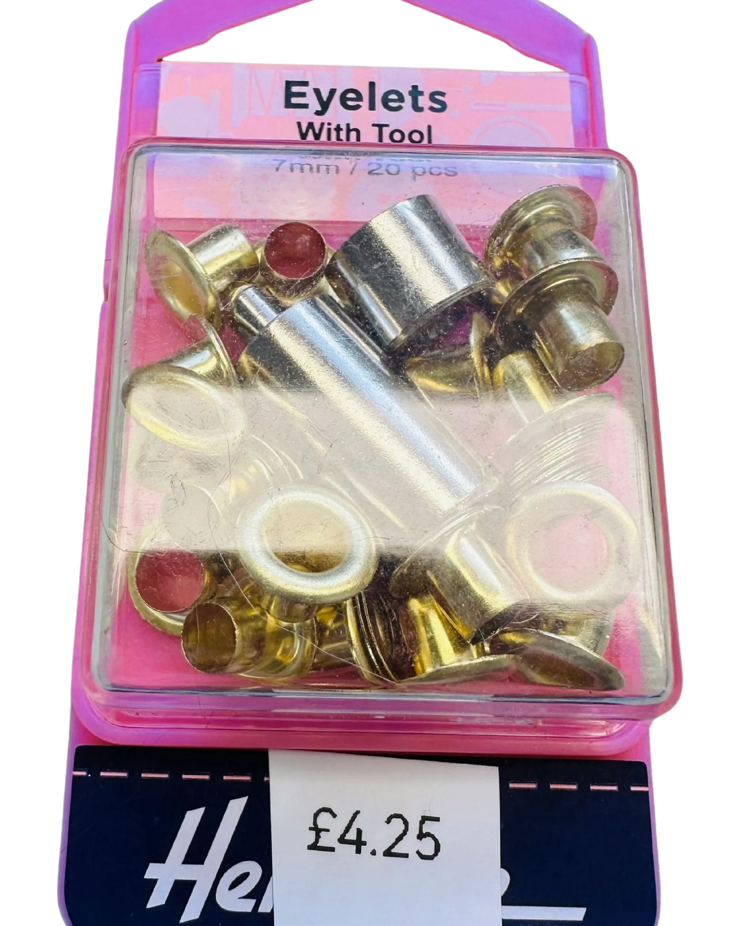 Gold Tone Eyelets with Tool – 7mm Eyelets – Pack of 20