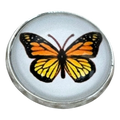 Butterfly Glass & Metal Button 22mm – Domed Picture Button