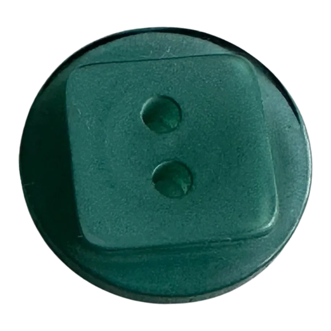 Sea green button 15mm with a duo finish sold individually